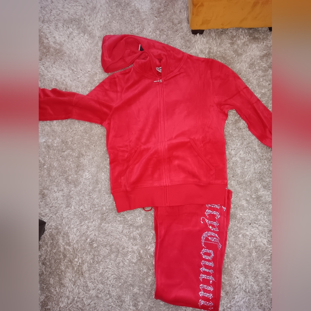 Juicy couture tracksuit red & black